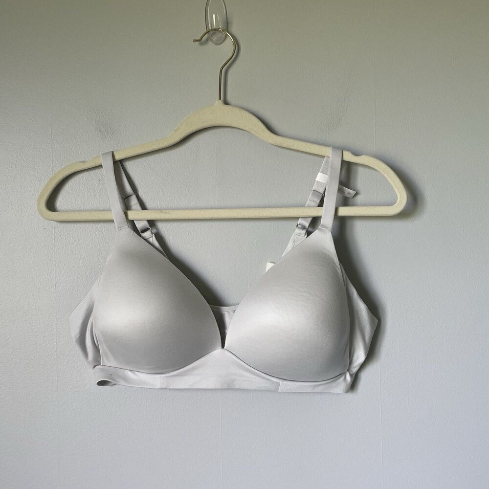 Aerie Sunnie Wireless Lightly Lined Bra Glacier Gray Supportive Women's 36D NEW